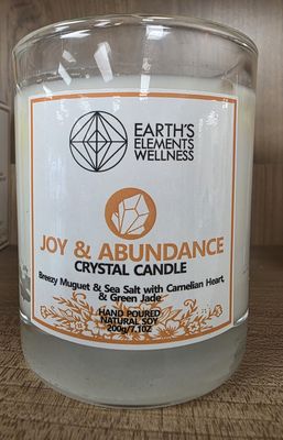 Crystal Candle - Joy &amp; Abundance