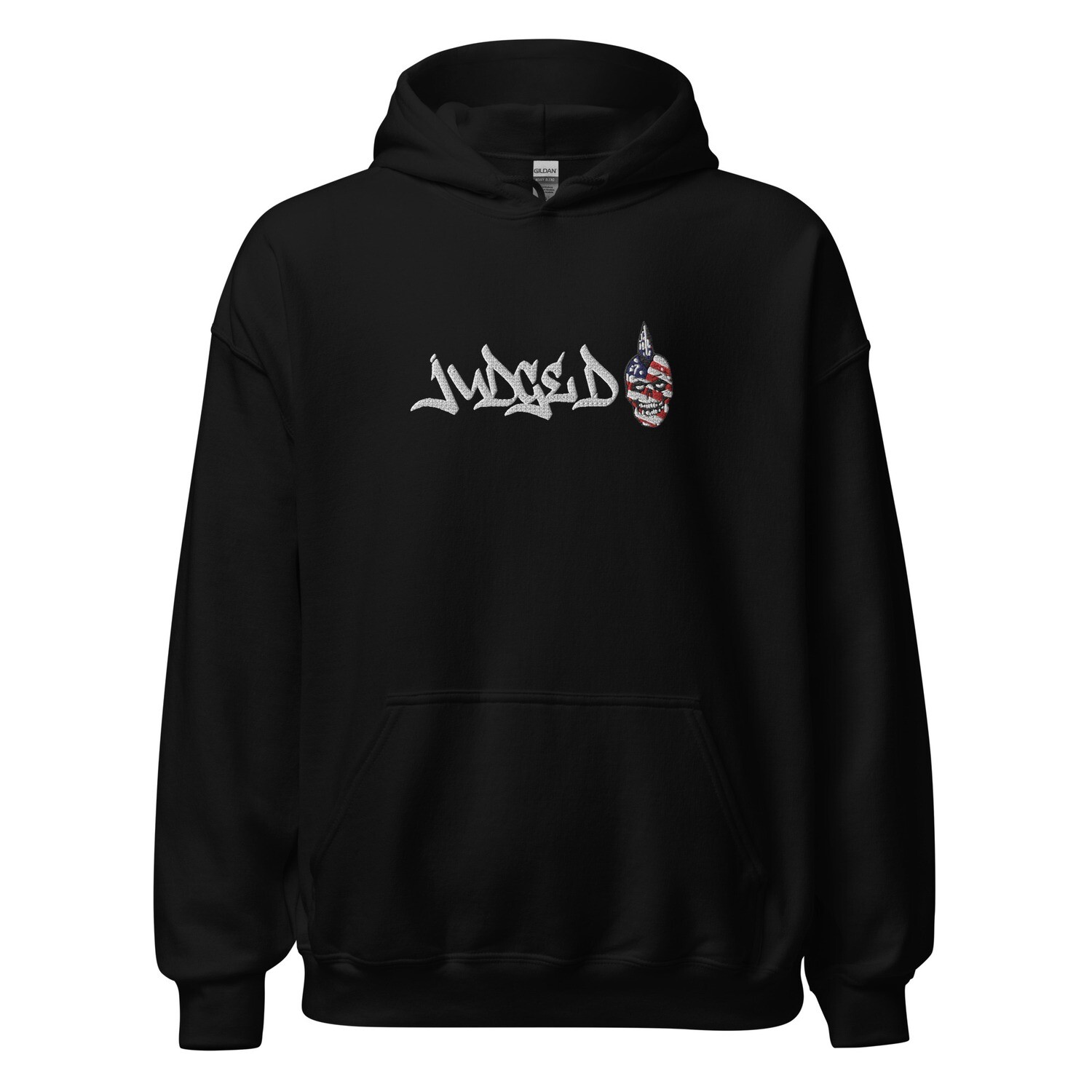 Judge D embroidered rip hop hoodie