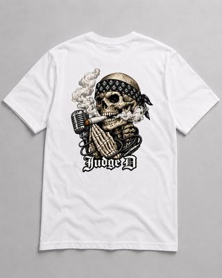 Judge D KMK Prayer Hands Skull T-shirt - White