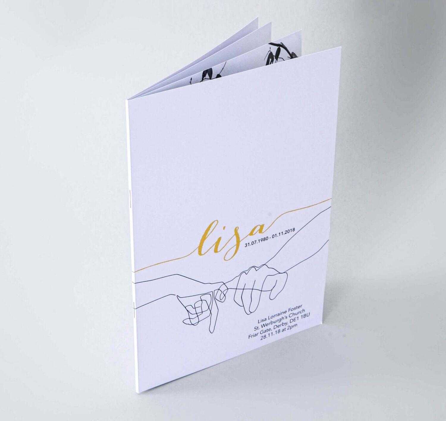 A5 Order of Service Booklet 12 Pages