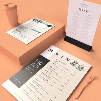 Hospitality Menu Printing