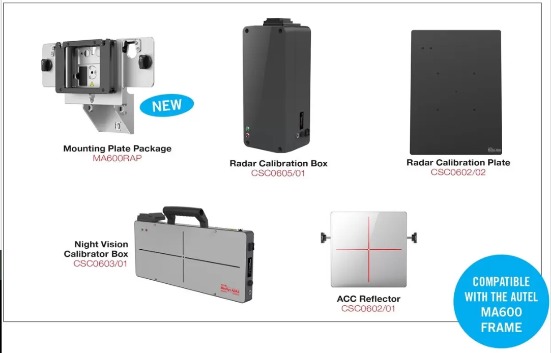 Autel MA600 ADAS Pkg (ACC, BSM, FCW, NV calibrations) - AULMA600CAL3