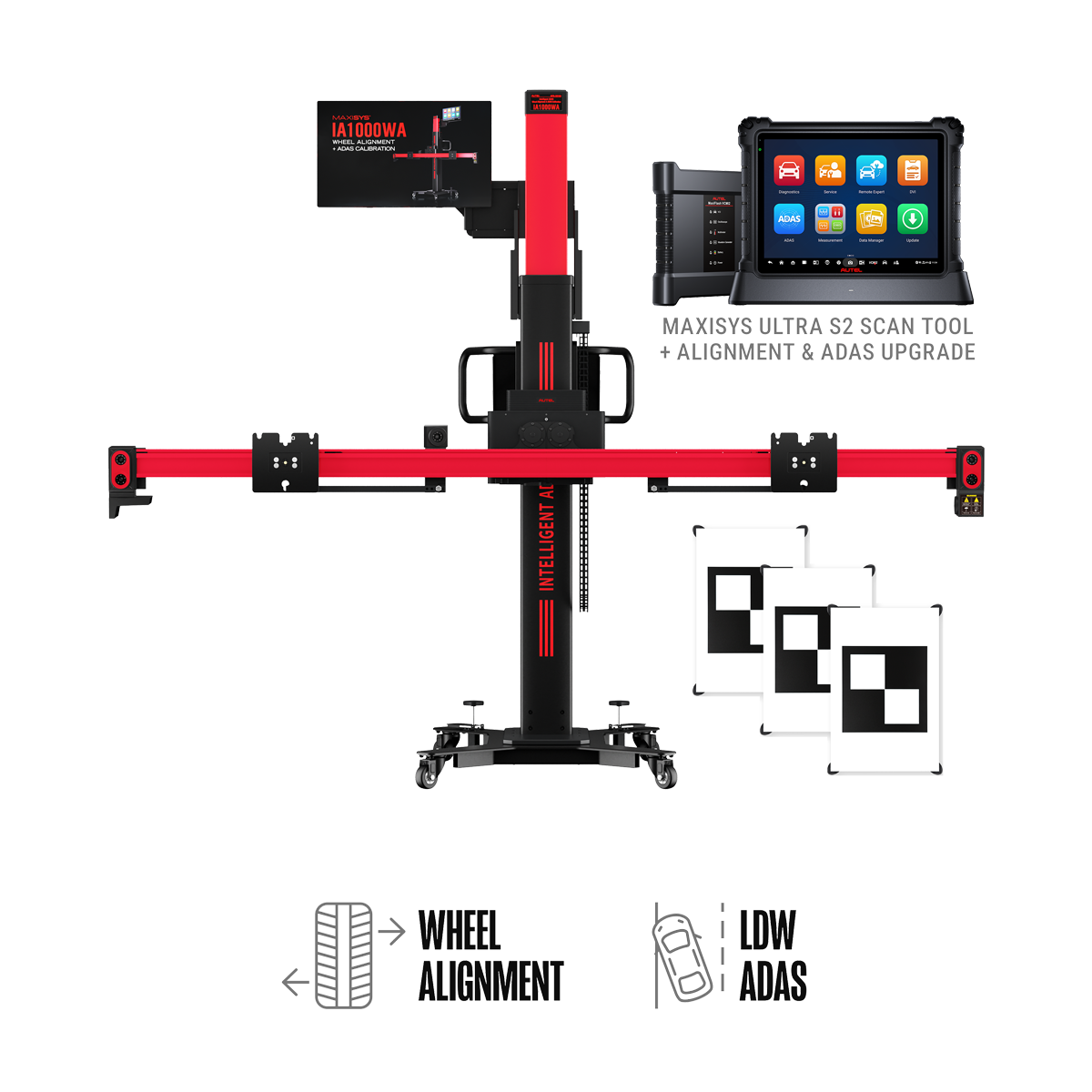 Autel MaxiSYS IA1000LDWT LDW ADAS Calibration System with Ultra S2 Tablet