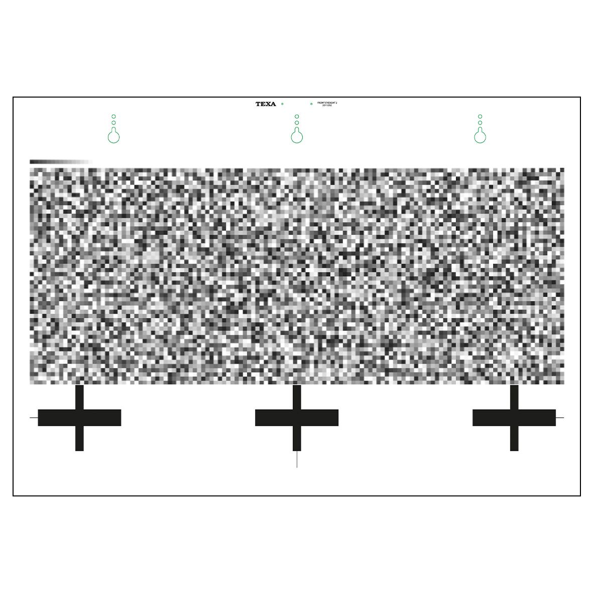 TEXA Front video camera calibration panel for SUBARU EYESIGHT2 with bubble level