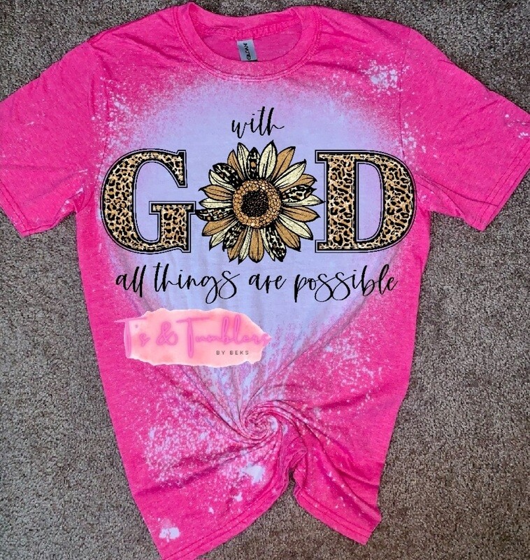 With God ALL Things ARE Possible, Women&#39;s Cheetah Graphic T-shirt