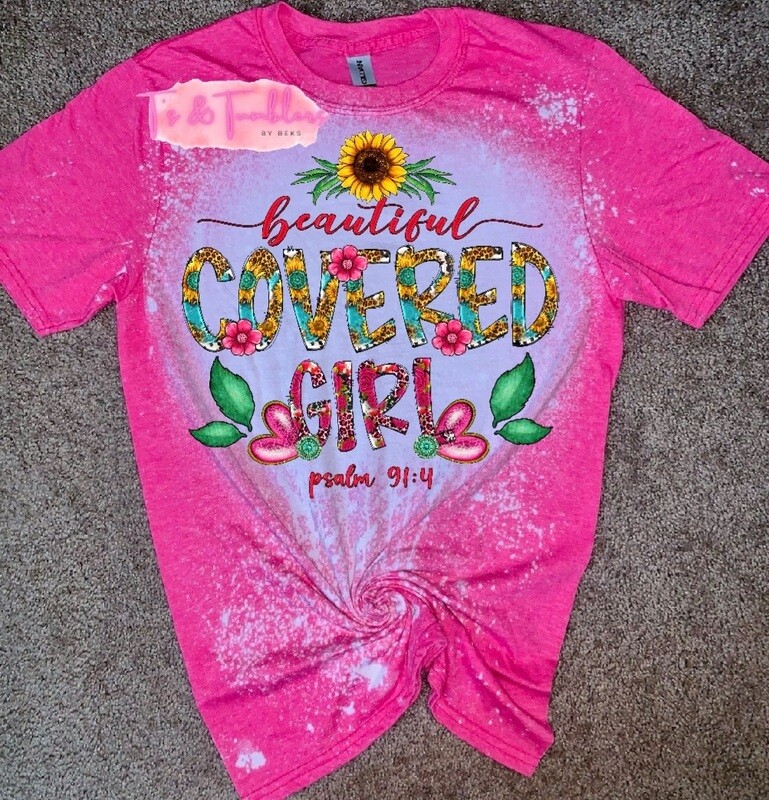 Beautiful Covered Girl. Women&#39;s Cheetah/Floral Graphic T-shirt