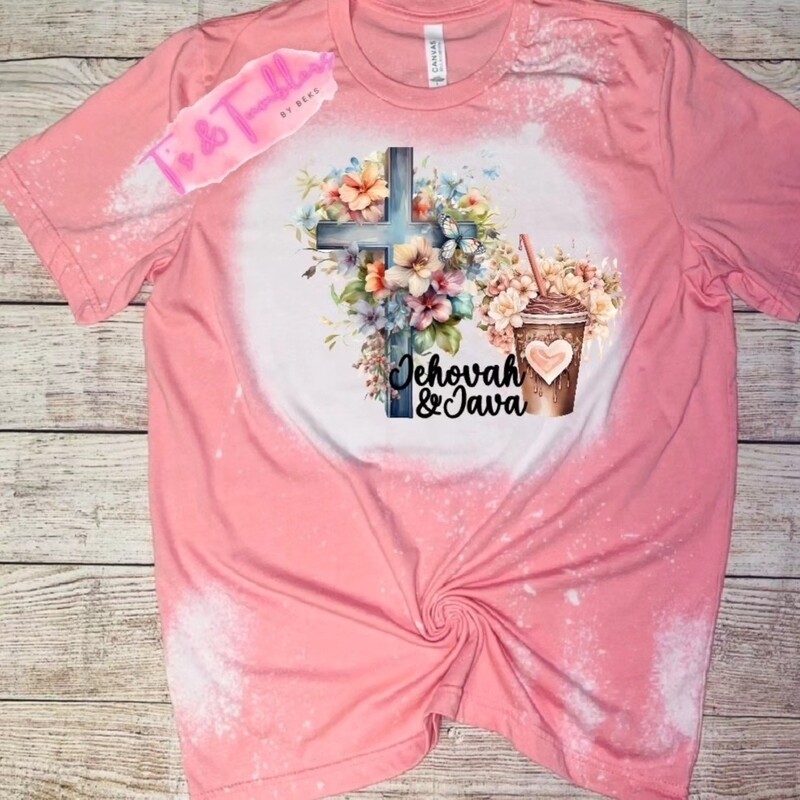 &quot;Jahova &amp; Java&quot; women&#39;s bleached graphic Tshirt