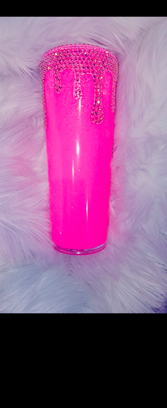 RTS neon 24oz Acrylic snowglobe tumbler