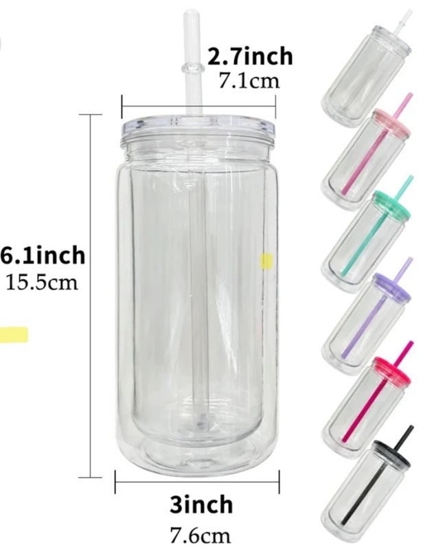 LIVE 16oz ACRYLIC snowglobe tumbler