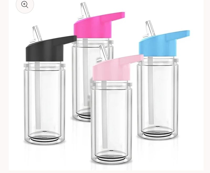 LIVE 12OZ ACRYLIC SNOWGLOBE TUMBLER with SPORTS LID