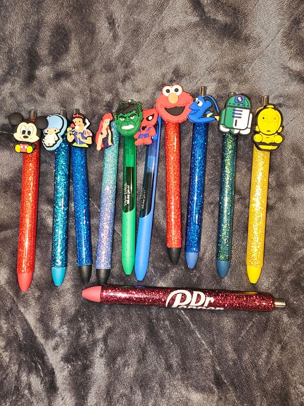Glitter pen w/Charm RTS
