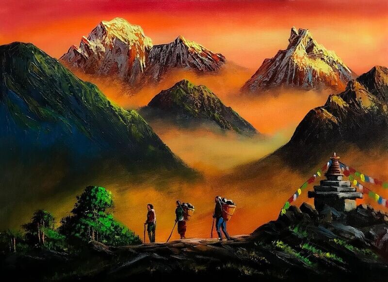 Sunset Mountain Ascent