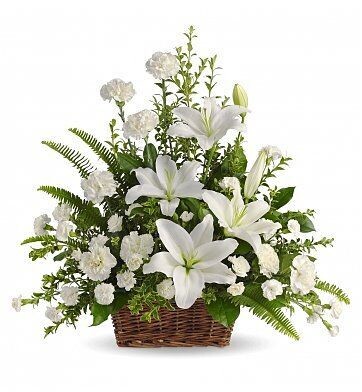 LILY FUNERAL BASKET