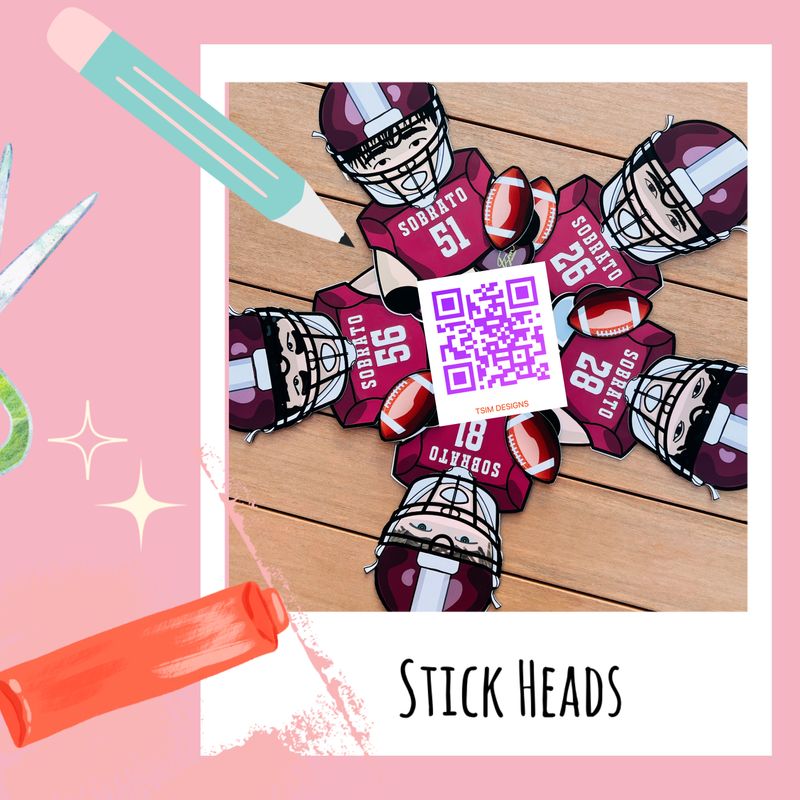 1 Stick Head Cartoon Drawing