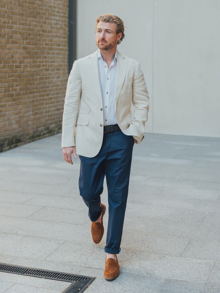 Rift Valley Beige Linen Blazer