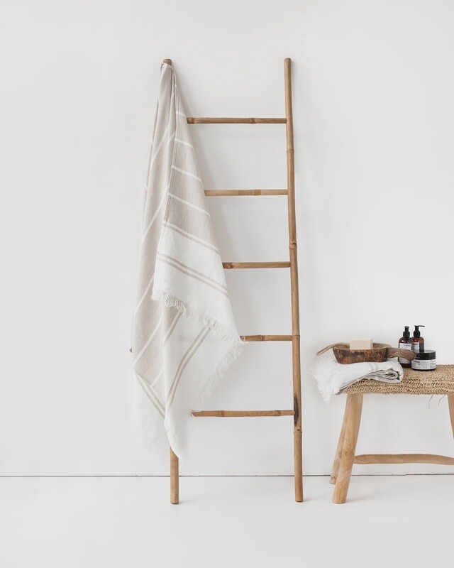 Bath Sheet In Ecru Stripe