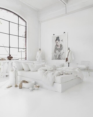 White Linen Sheet Set (4pcs) Full/Double