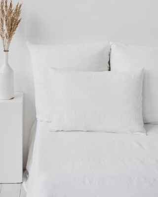 White Linen Pillowcase (Standard Size)