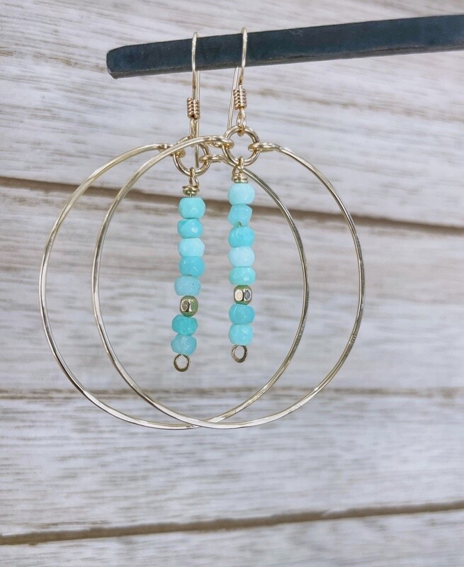 Peruvian Opal Hoops