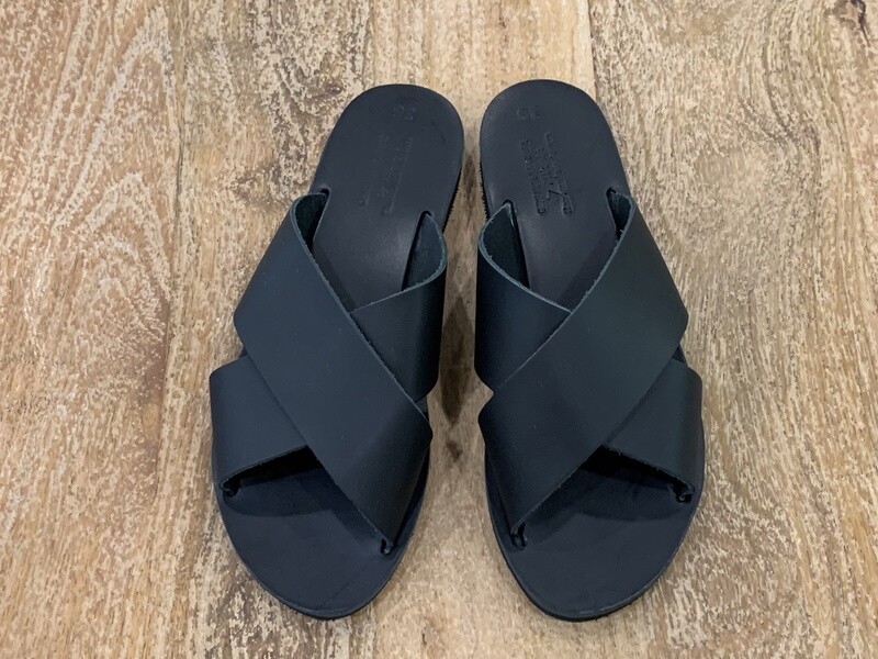 Black Handmade Slides