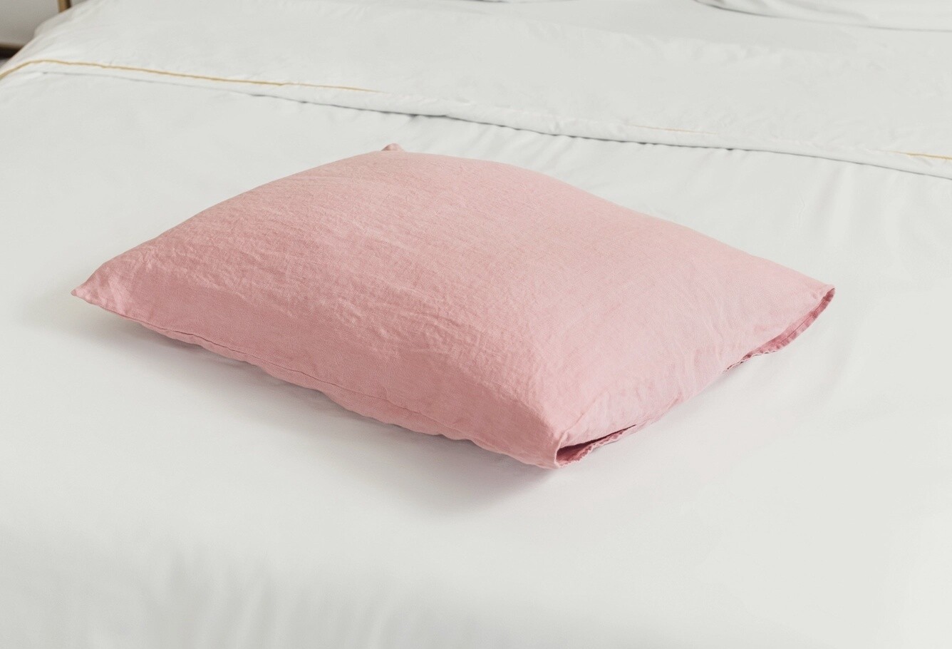 Linen Pillow Case Standard Size, Colour: Pink