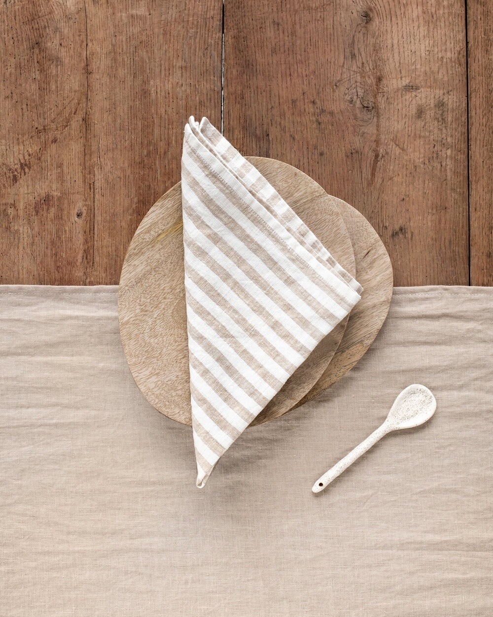 Striped Natural Linen Napkin (Set of 2)
