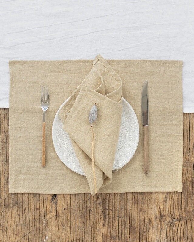 Sandy Beige Linen Napkin (Set of 2)