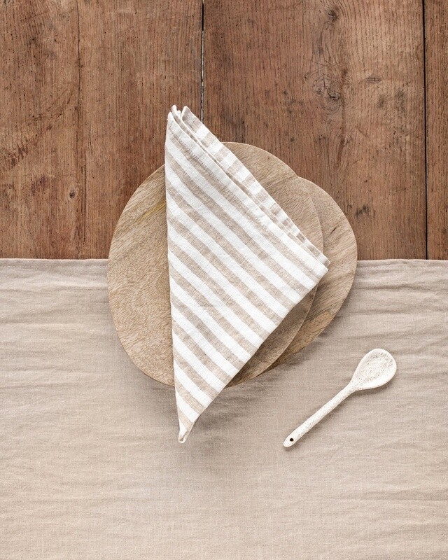 Striped Natural Linen Napkin (Set of 2)