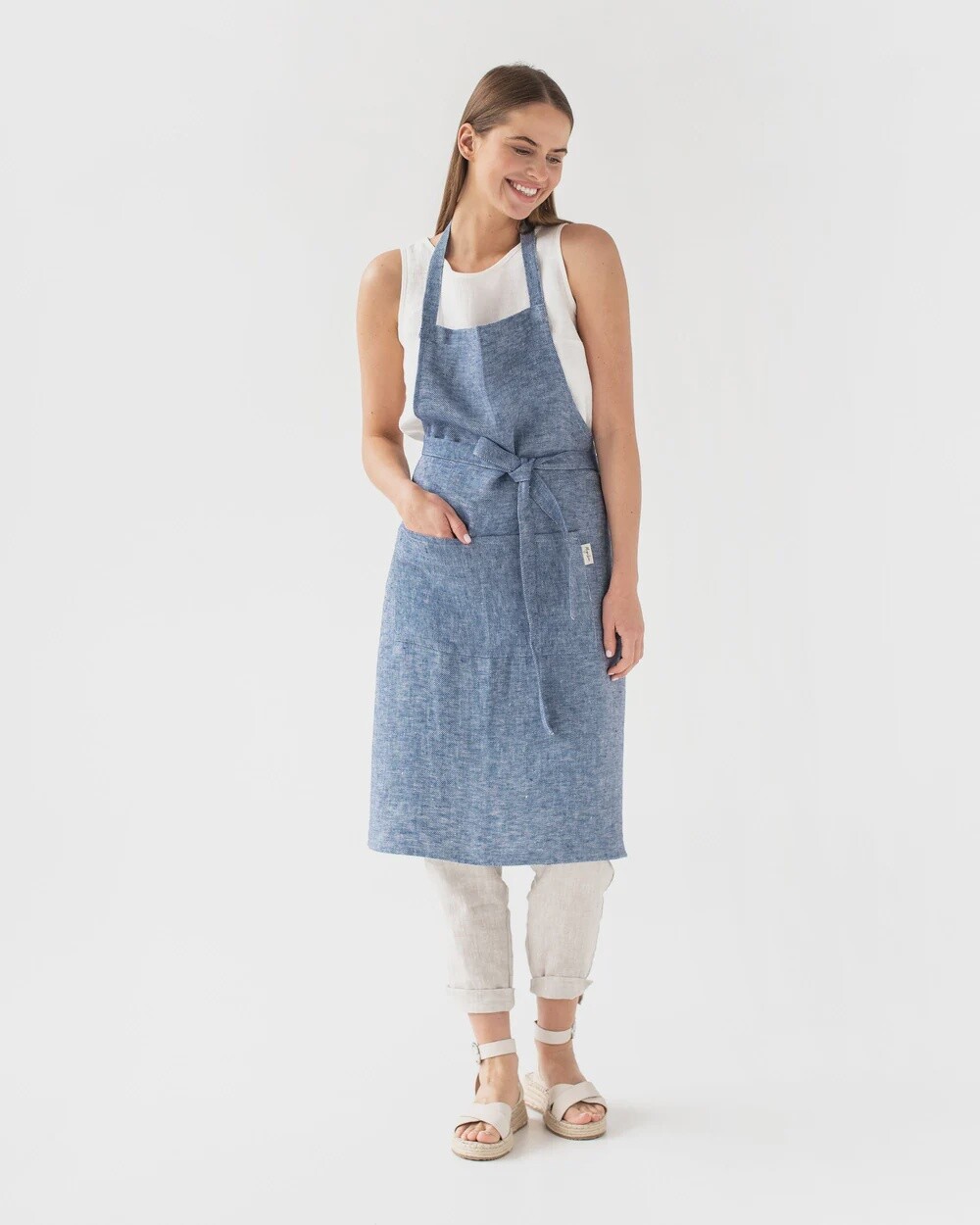 Denim Linen Bib Apron