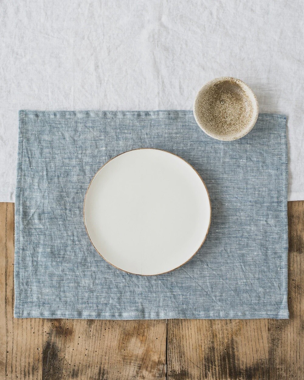 Blue Melange Linen Placemat (Set of 2)