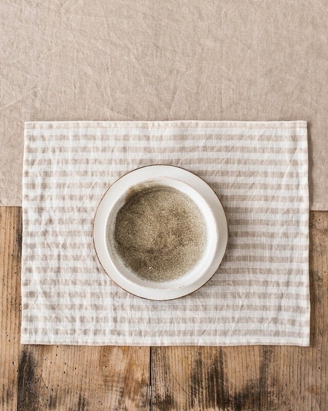 Striped Natural Linen Placemat (Set of 2)