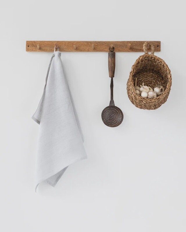 Light Gray Linen Tea Towel