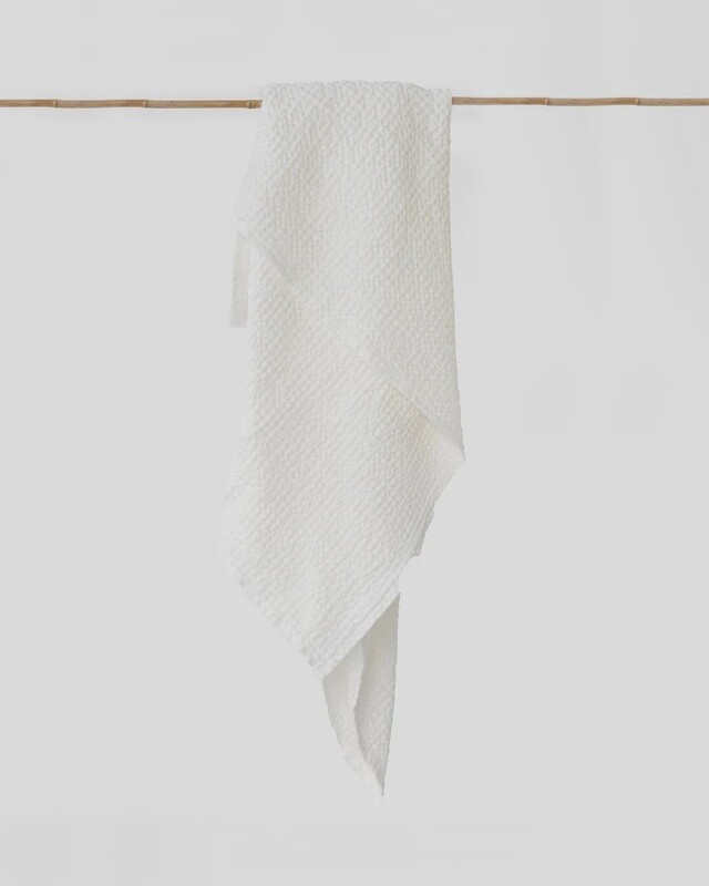 White Waffle Bath Towel