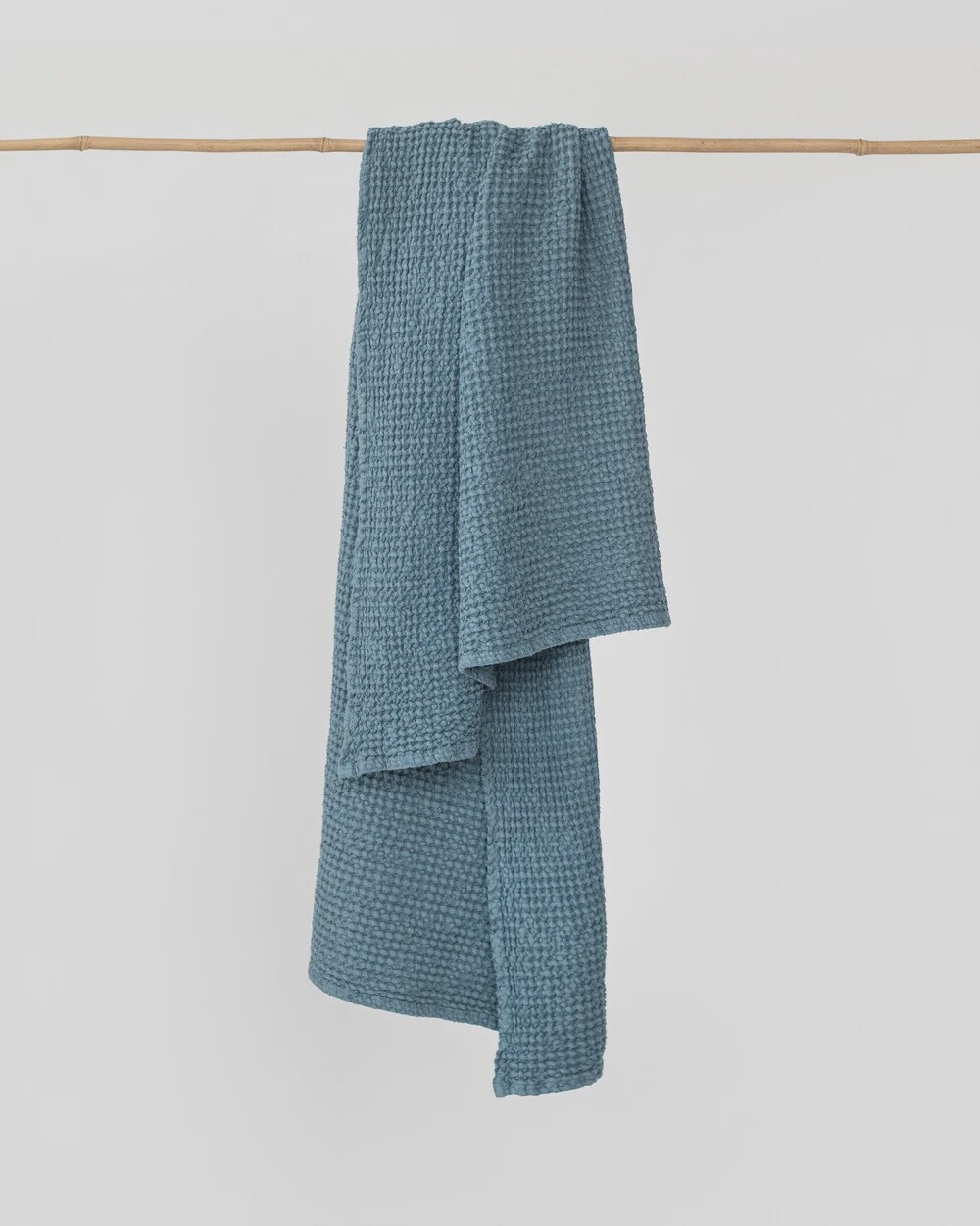 Gray Blue Waffle Bath Towel