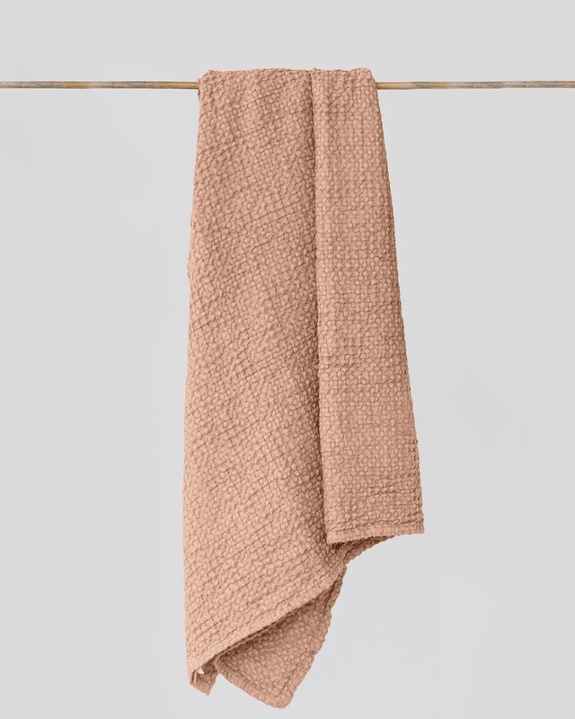 Peach Waffle Bath Towel