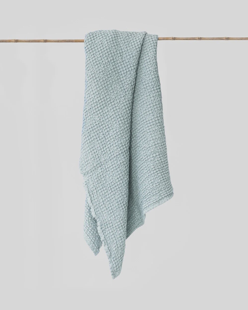 Dusty Blue Waffle Bath Towel