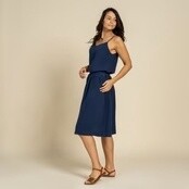Linen Slip Top Kim In Storm Blue