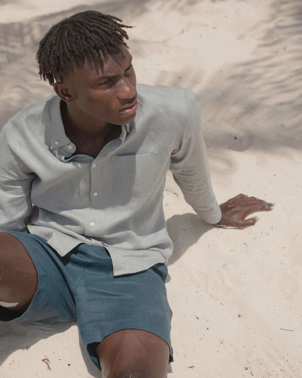 Playa Linen Shirt In Steel