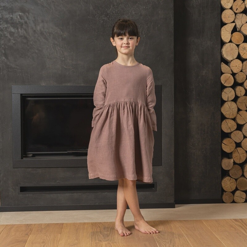 Kids Mini Lucy Dress In Faded Rose