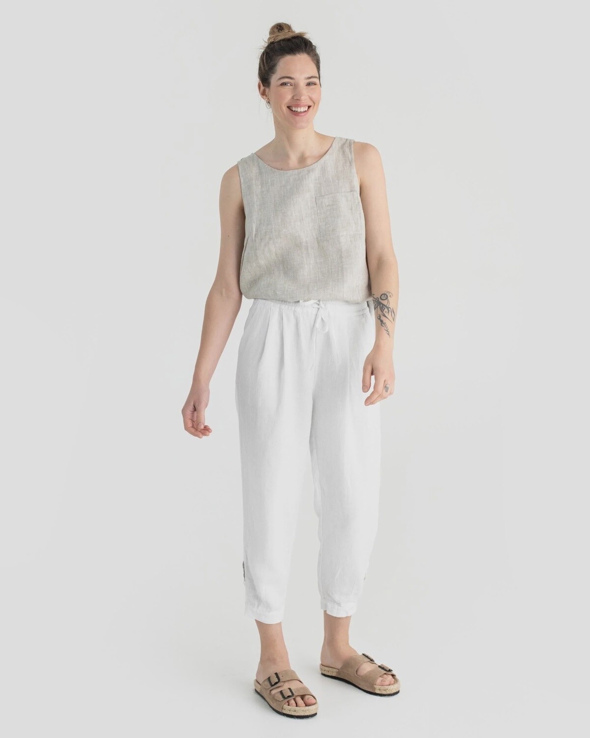 Tapered Pants Montauk In White