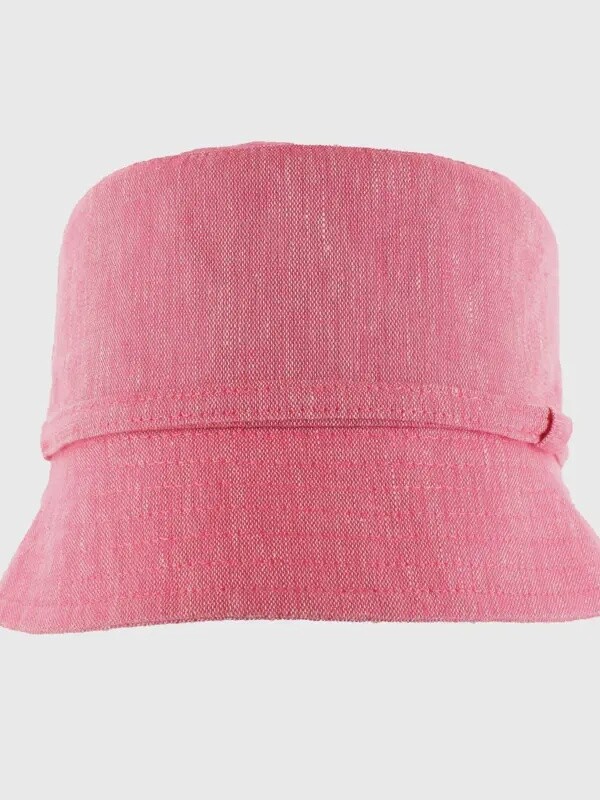 Linen Bucket Hat in Pink