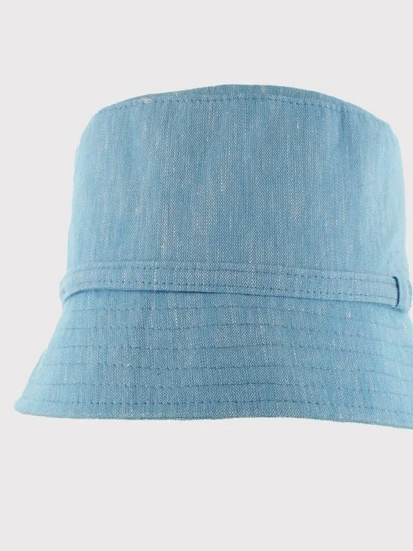 Linen Bucket Hat in Blue