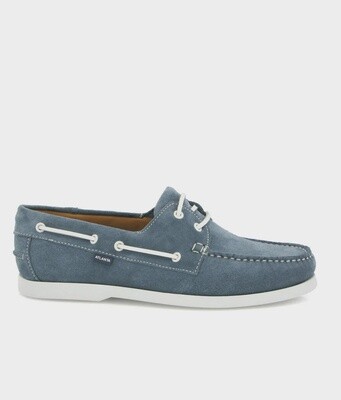 Regatta Boat Shoe In Blue Suede Leather