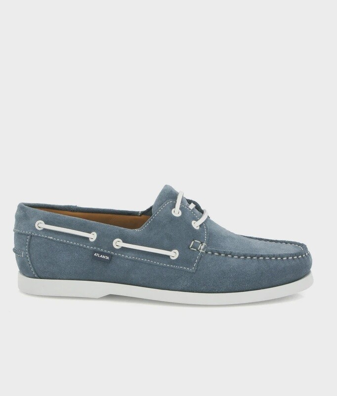 Regatta Boat Shoe in Blue Suede Leather
