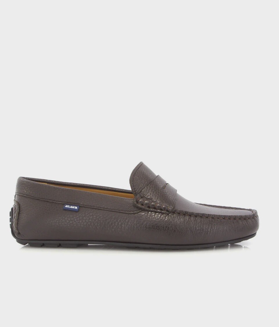 City Loafers in Dark Brown Grainy