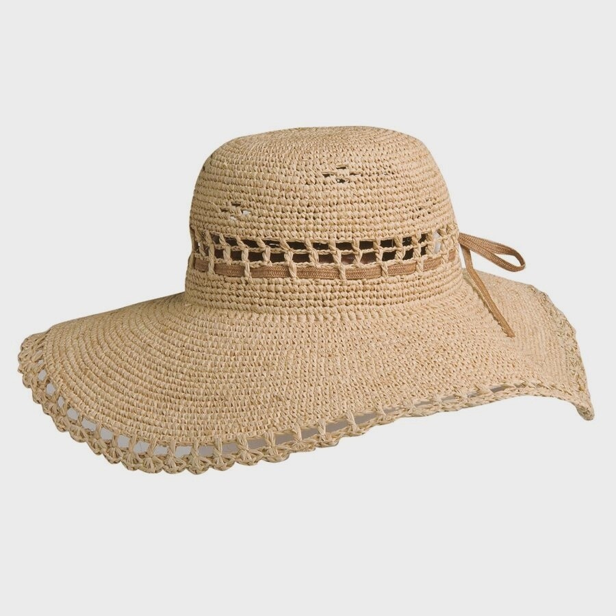 Amy Summer Raffia Wide Brim Sun Hat