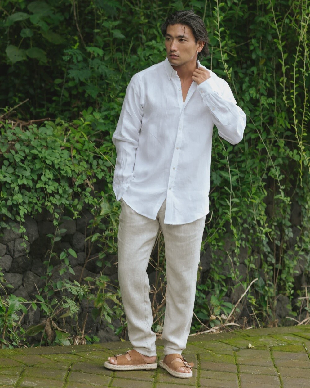 Soglio Linen Pants In Natural Melange
