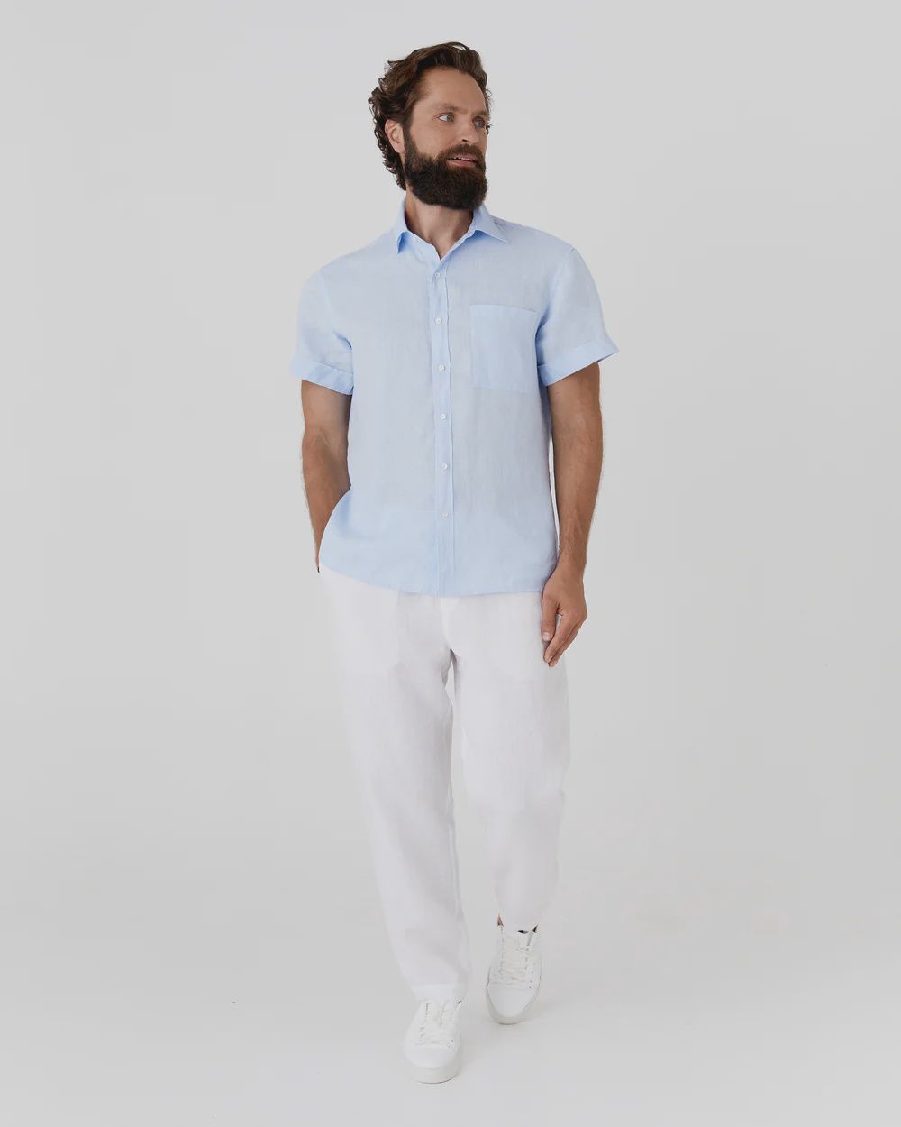 Short Sleeve Shirt Verbier in Sky Blue