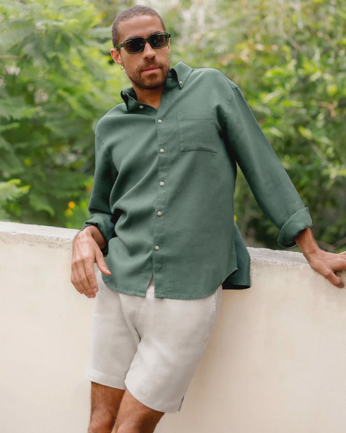 Playa Linen Shirt In Pine