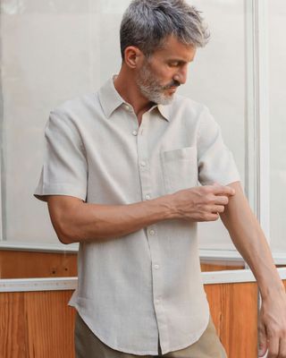 Ola Linen Shirt In Bone